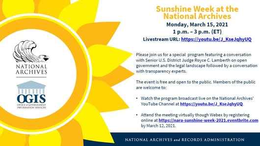 Sunshine Week Event With Judge Royce Lamberth